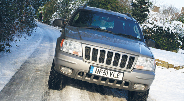 Hils’s Standard Goodyear Wranglers coped fine in the lighter snow of 2009....